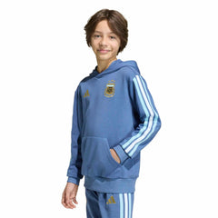 Adidas 2026 Argentina Youth DNA Hoodie Crew Blue