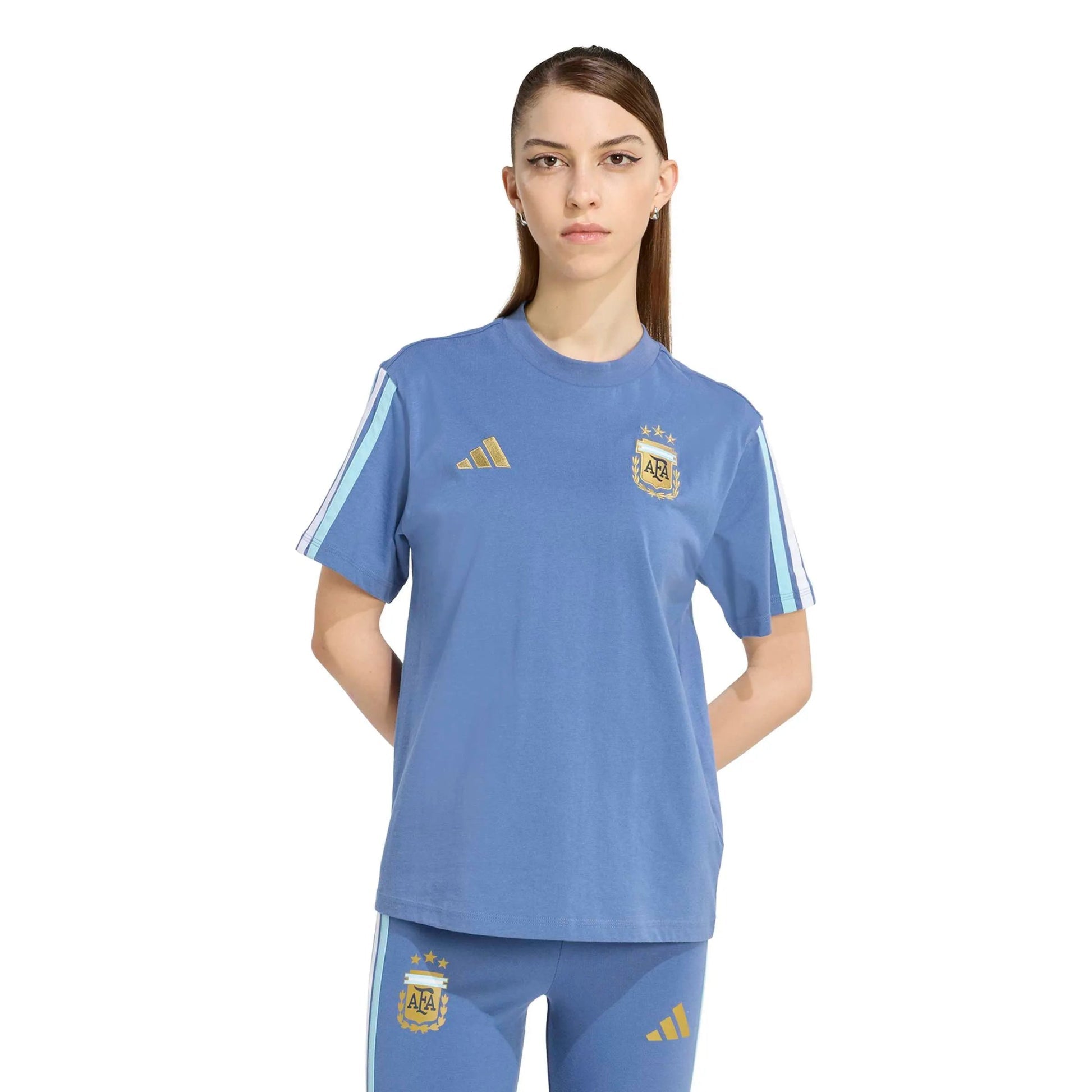 Adidas 2026 Argentina Women's DNA Tee Crew Blue