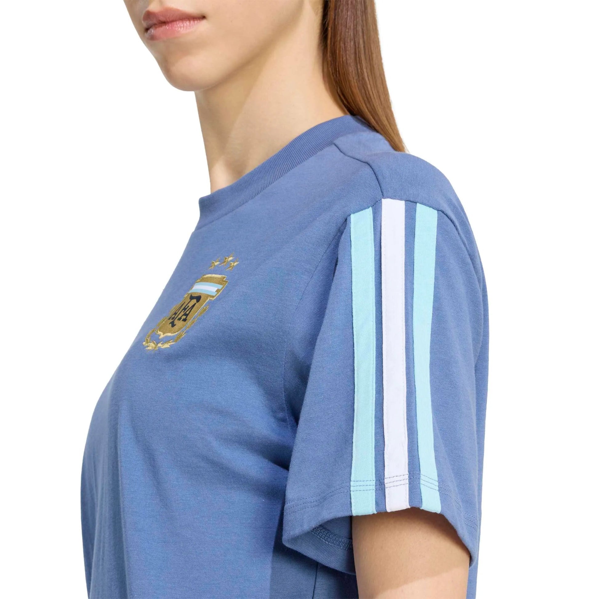 Adidas 2026 Argentina Women's DNA Tee Crew Blue