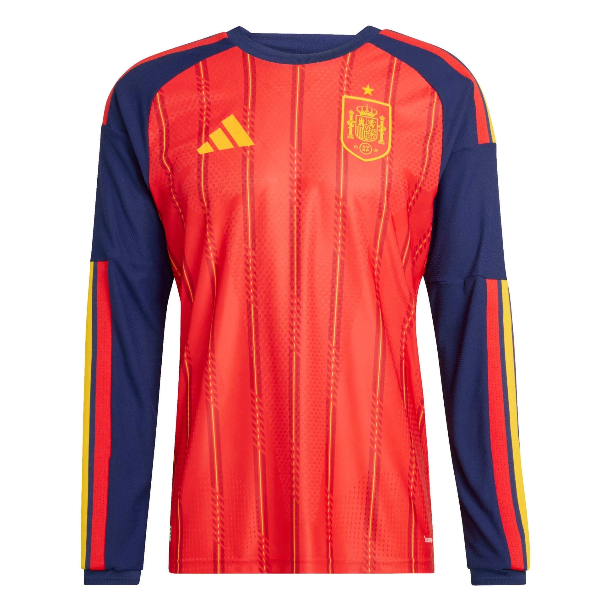 Adidas 2026 Spain Men's Authentic Home Long-Sleeve Soccer Jersey Vivid Red