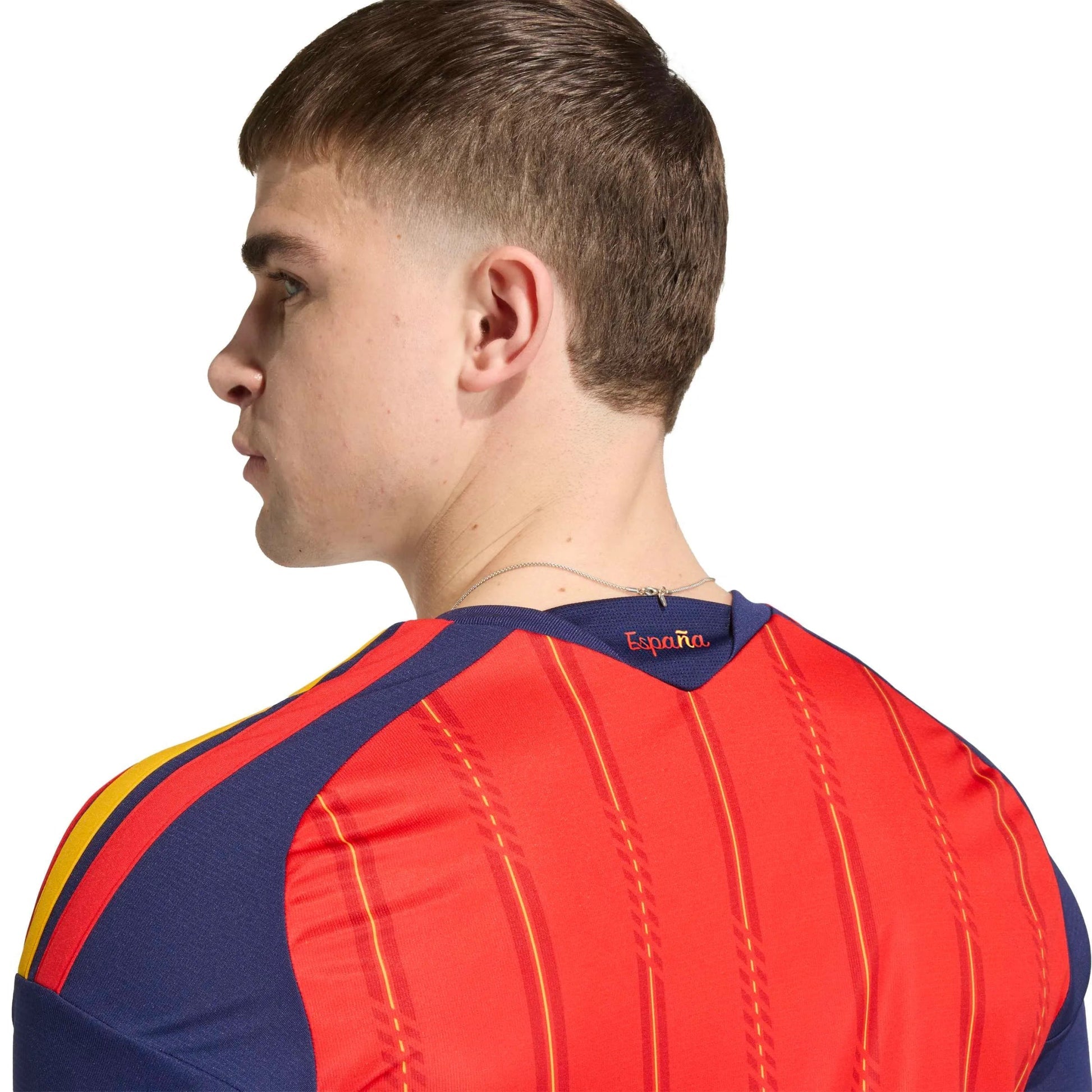 Adidas 2026 Spain Men's Stadium Home Long-Sleeve Soccer Jersey Vivid Red