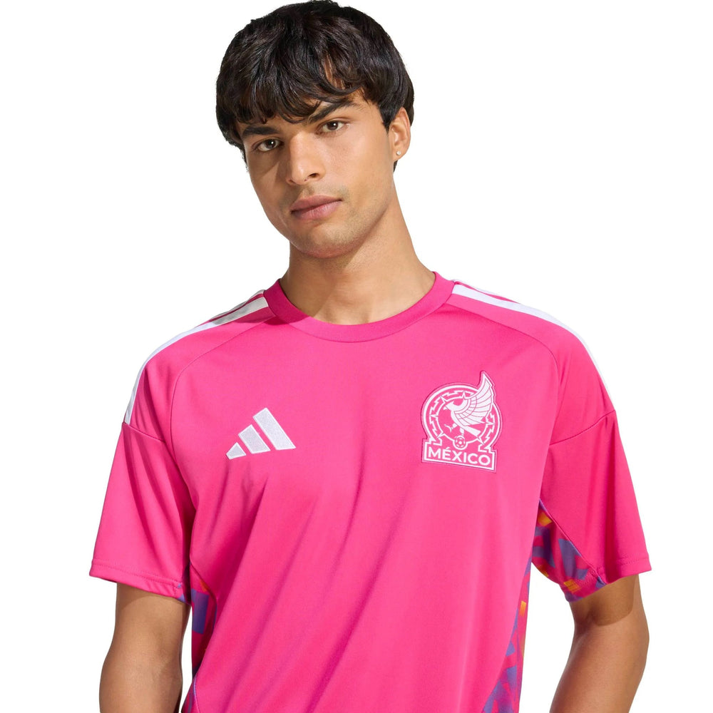 Adidas 2026 Mexico Men's Stadium Home Goalkeeper Soccer Jersey Team Real Magenta