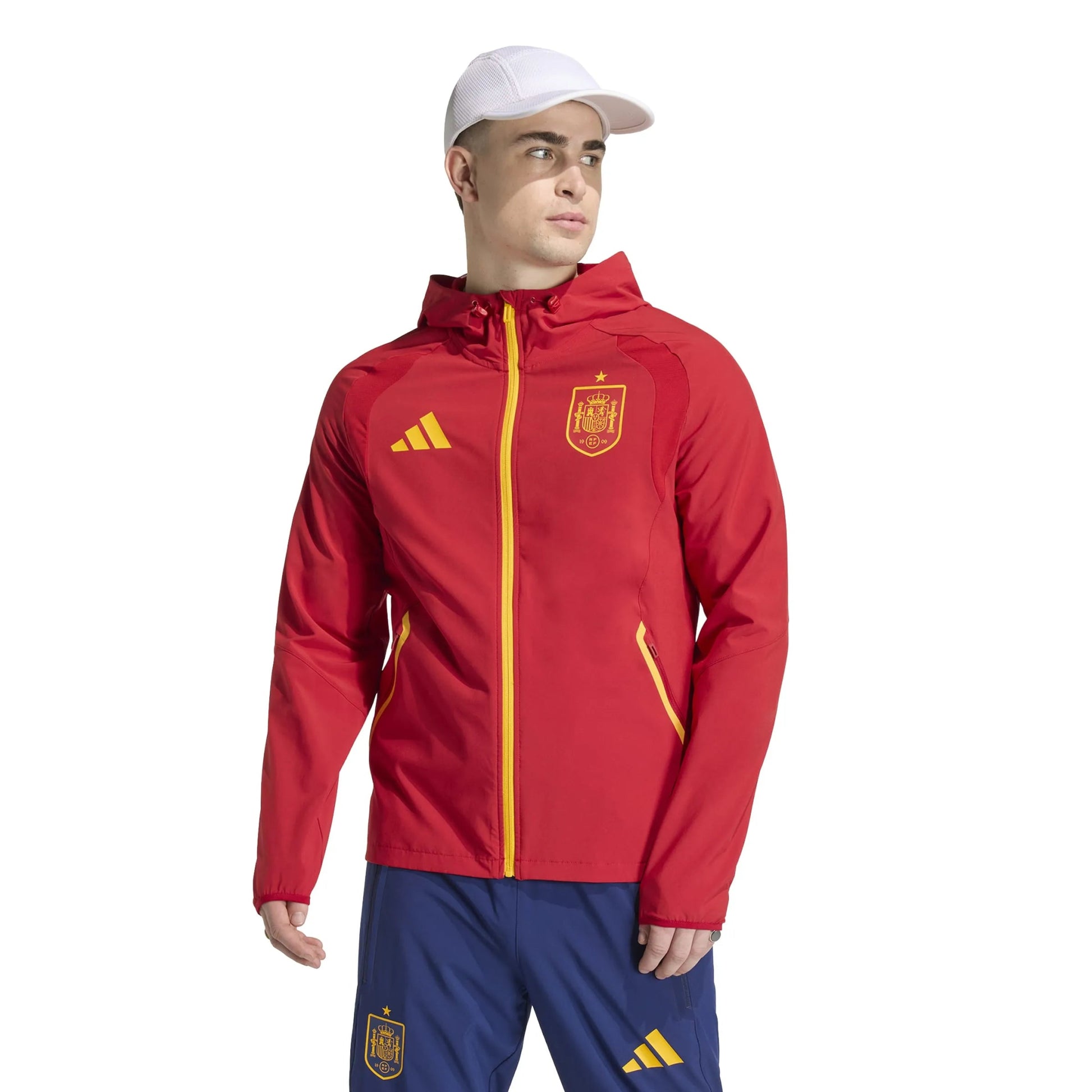 Adidas 2026 Spain Men's Tiro Travel Full Zip Windbreaker Team Power Red 2