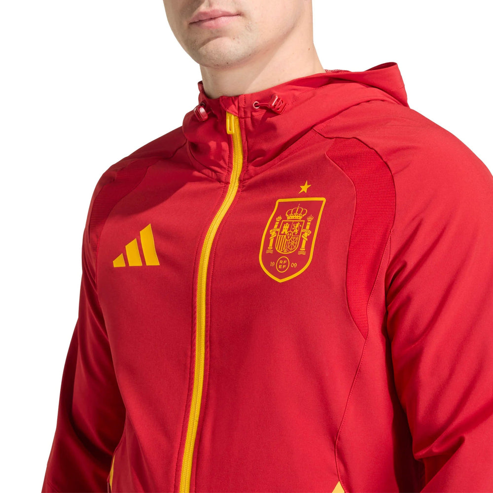 Adidas 2026 Spain Men's Tiro Travel Full Zip Windbreaker Team Power Red 2