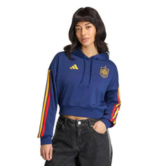 Adidas 2026 Spain Women's DNA Hoodie Dark Blue