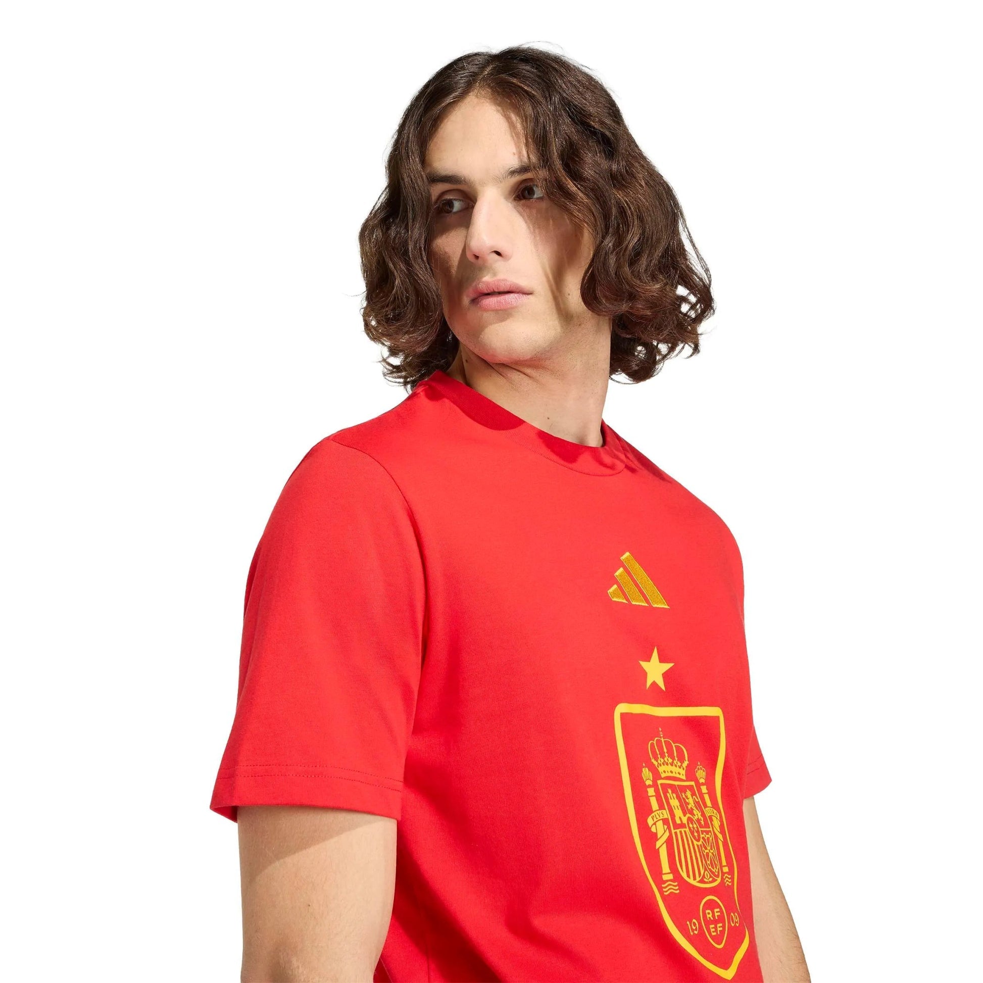 Adidas 2026 Spain Men's DNA Graphic Tee Vivid Red