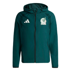 Adidas 2026 Mexico Men's Tiro Travel Full Zip Windbreaker Aurora Ivy