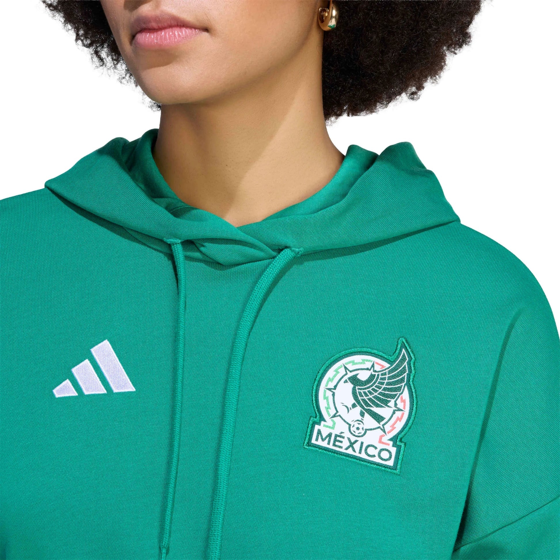 Adidas 2026 Mexico Women's DNA Hoodie Bold Green