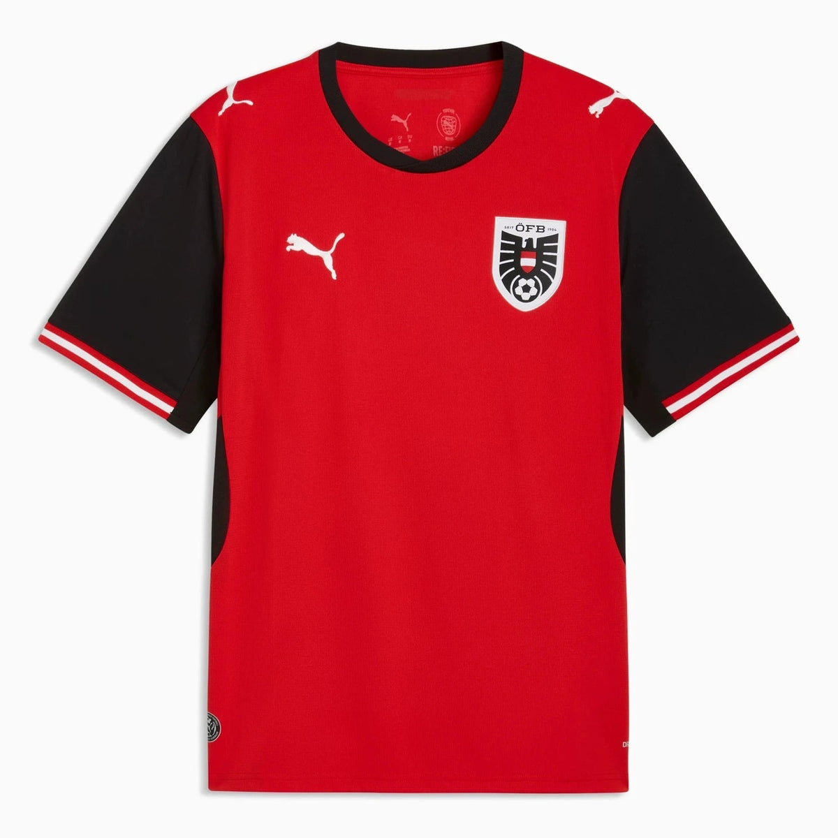 Puma 2026 Austria Men's Stadium Home Soccer Jersey Puma Red-Puma Black