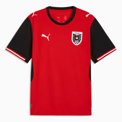 Puma 2026 Austria Men's Stadium Home Soccer Jersey Puma Red-Puma Black