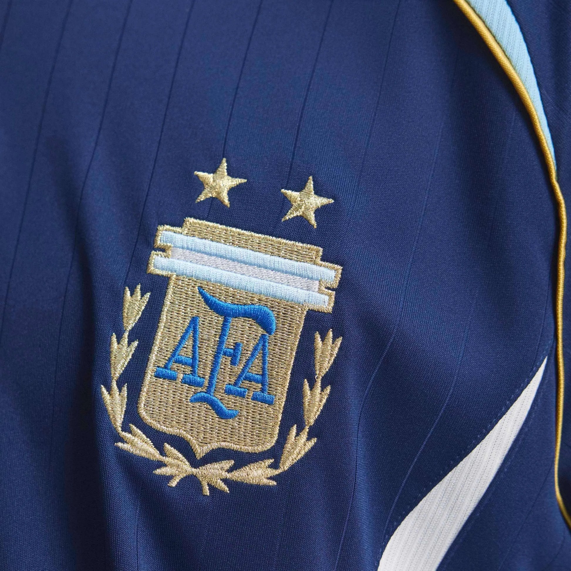 Adidas 2006 Argentina Men's Retro Stadium Away Messi #19 Soccer Jersey Dark Blue
