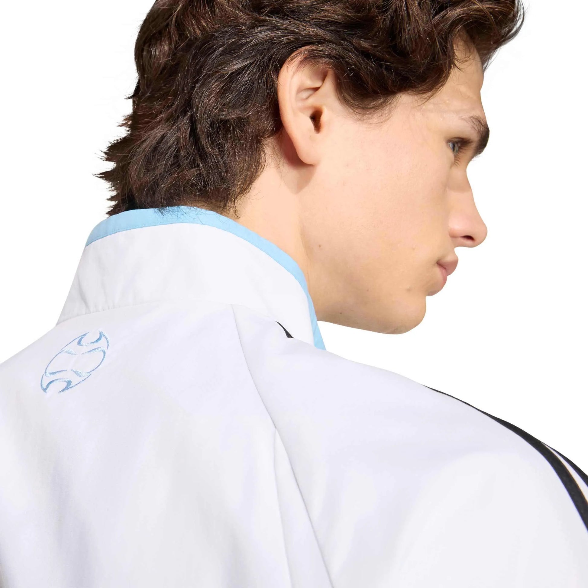 Adidas 2006 Argentina Men's Retro Home Track Top White / Clear Blue