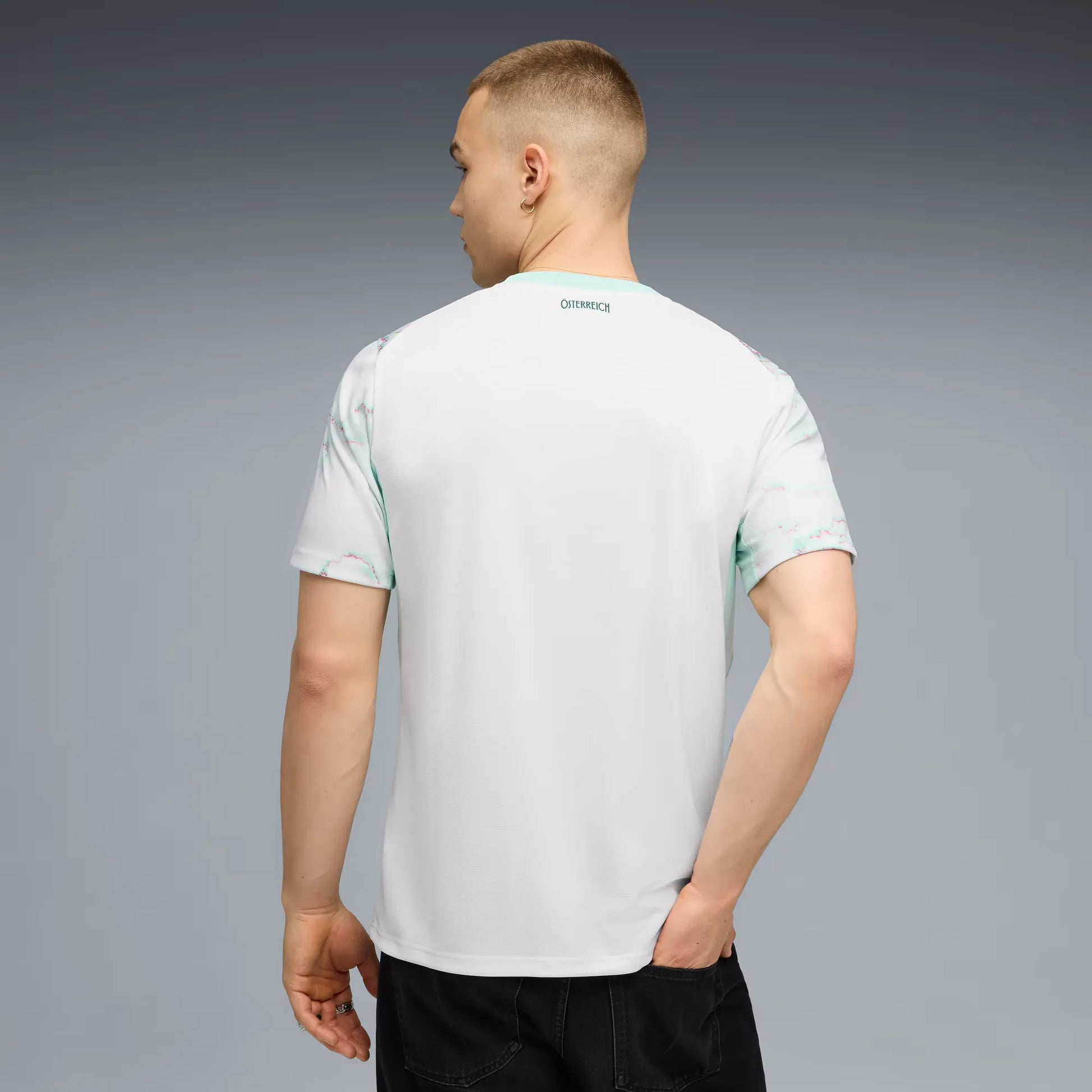 Puma 2026 Austria Men's Stadium Away Soccer Jersey Puma White-Mint Melt