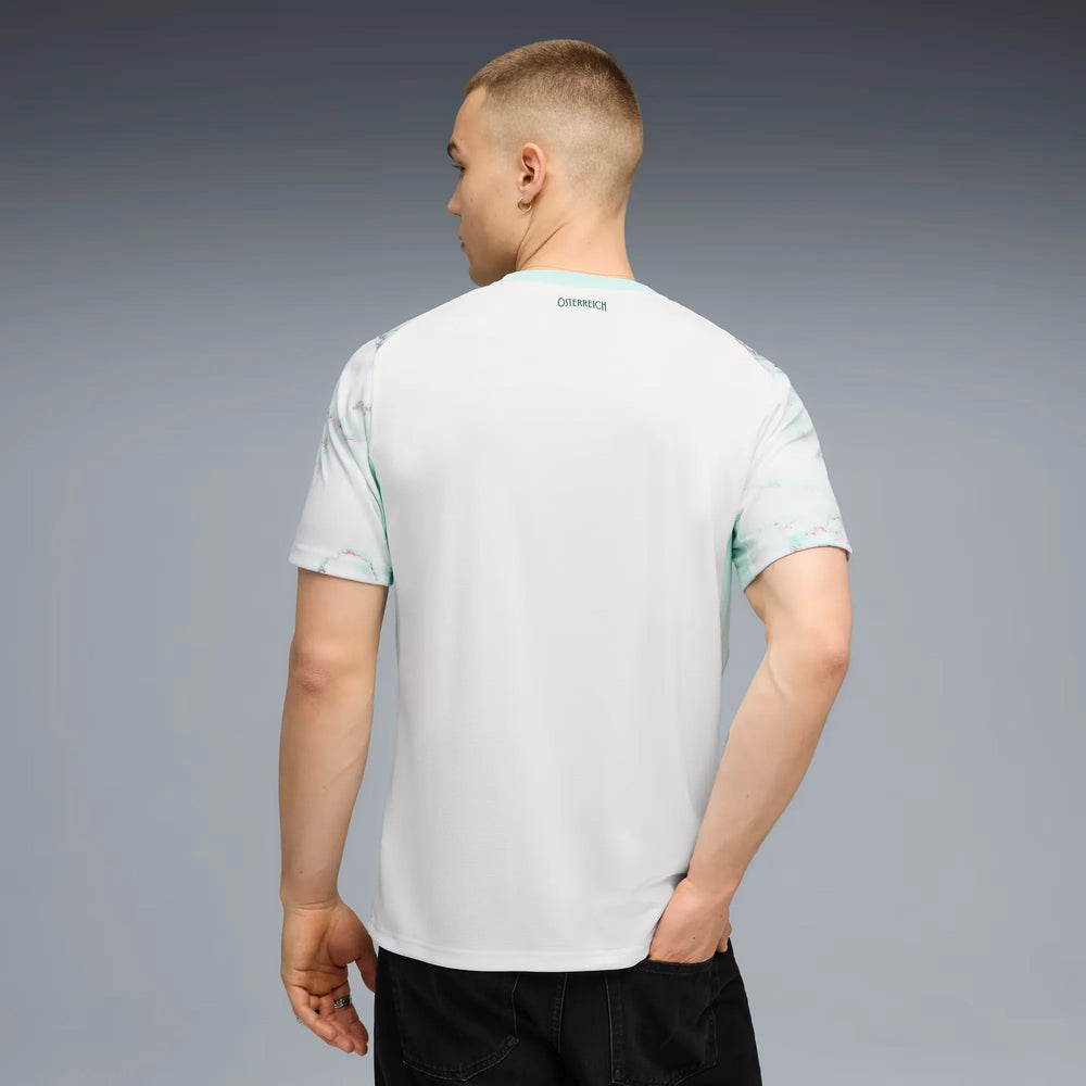 Puma 2026 Austria Men's Stadium Away Soccer Jersey Puma White-Mint Melt