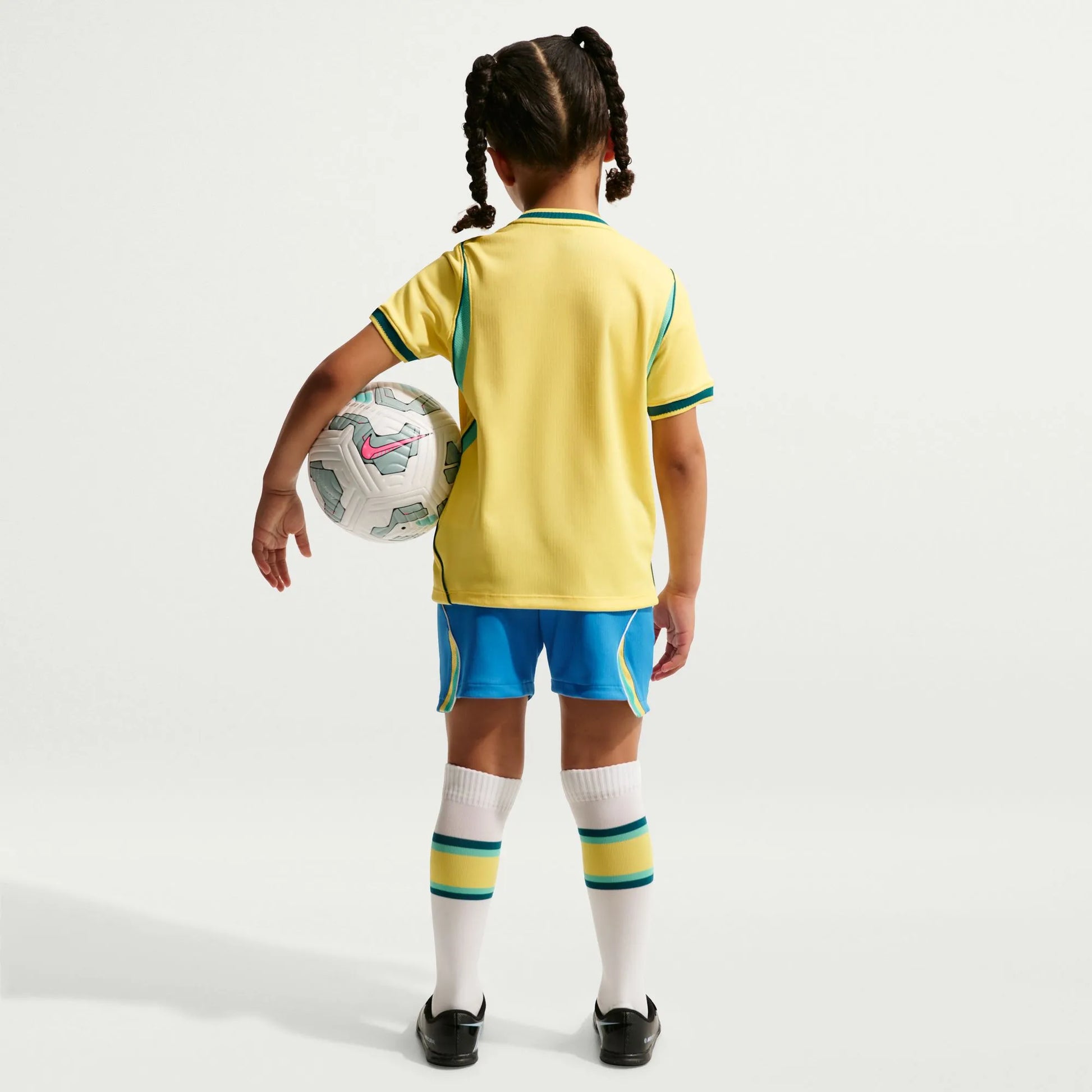 Nike 2026-27 Brazil Little Kids' Stadium Home Kit Canary/Light Menta/Geode Teal