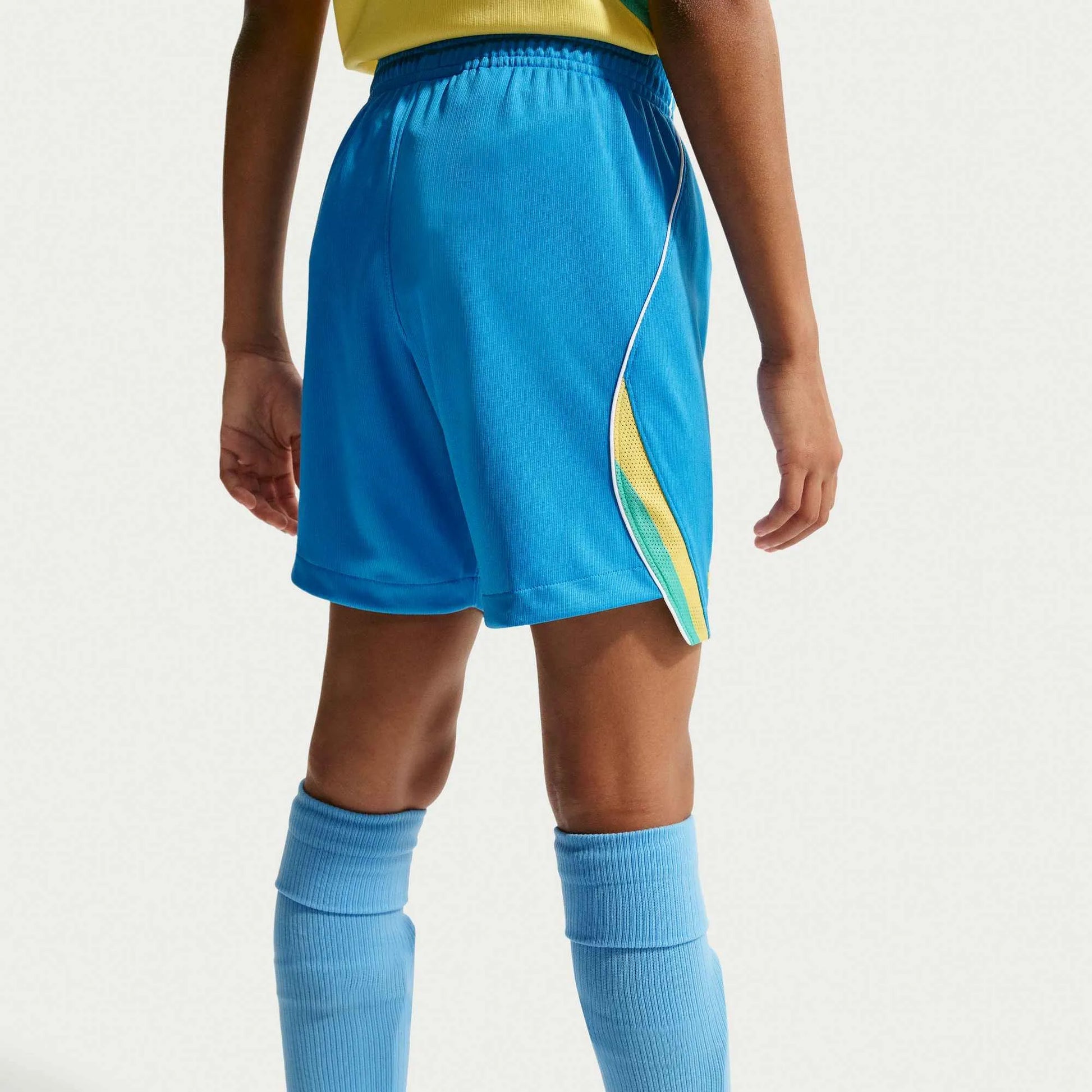 Nike 2026-27 Brazil Youth Stadium Home Shorts LT Photo Blue/Light Menta/White