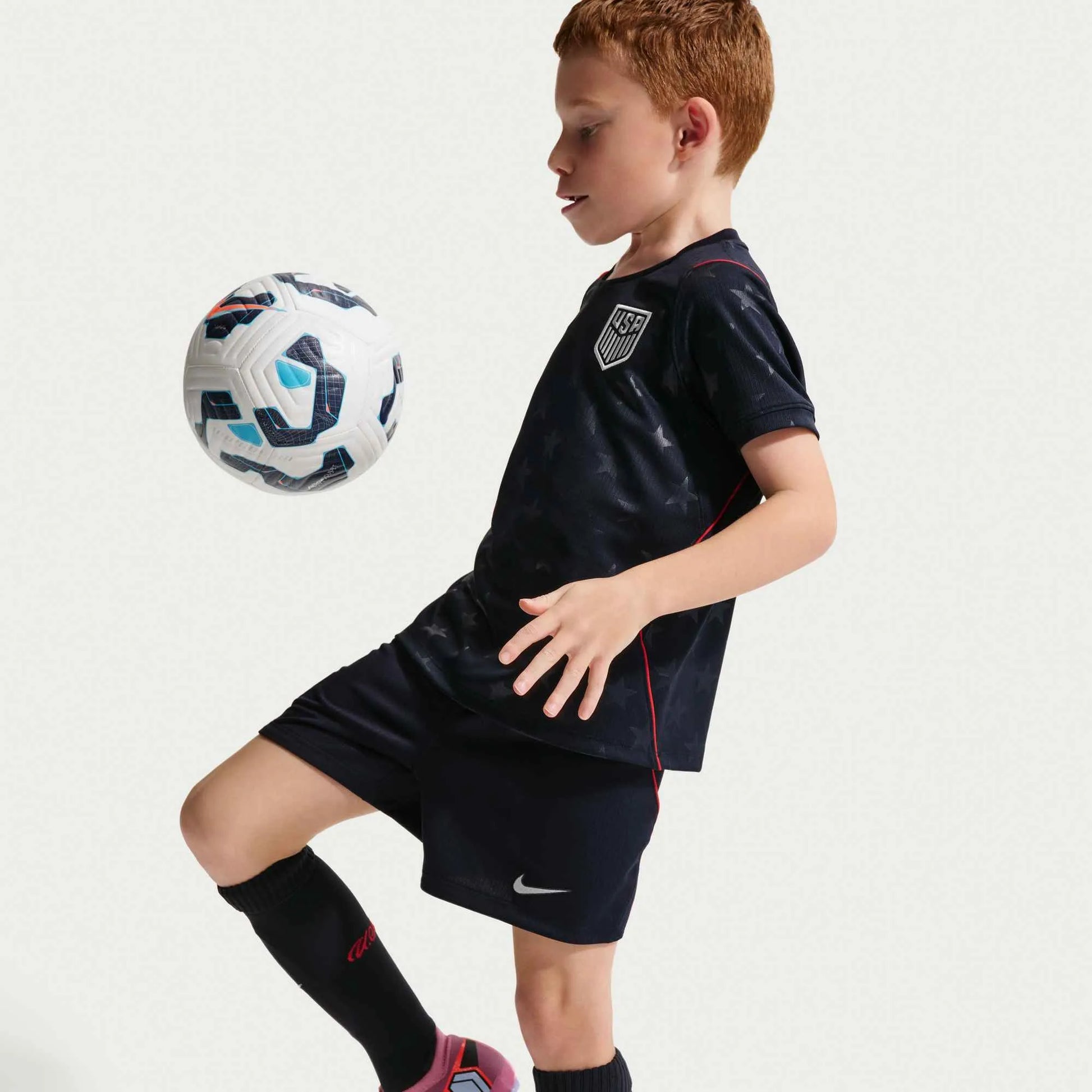 Nike 2026-27 USMNT Little Kid's Stadium Away Kit Dark Obsidian/Pure Platinum