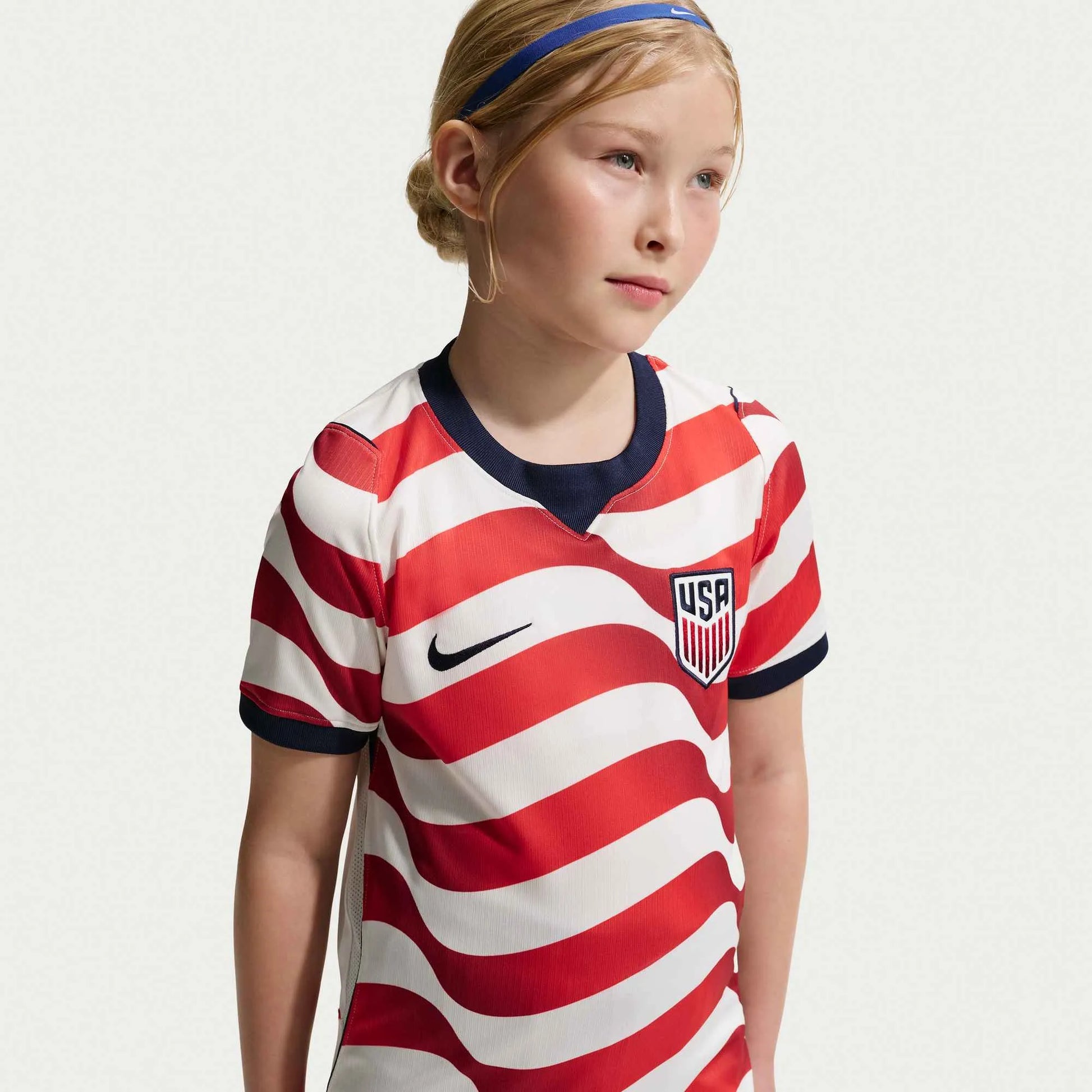 Nike 2026-27 USMNT Youth Stadium Home Soccer Jersey Sail/Midnight Navy/Midnight Navy