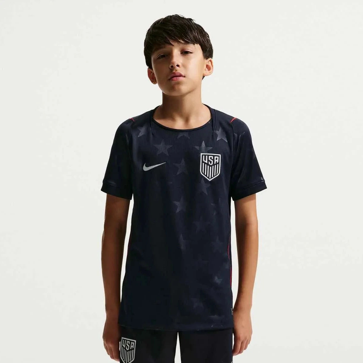 Nike 2026-27 USMNT Youth Stadium Away Soccer Jersey Dark Obsidian/Pure Platinum