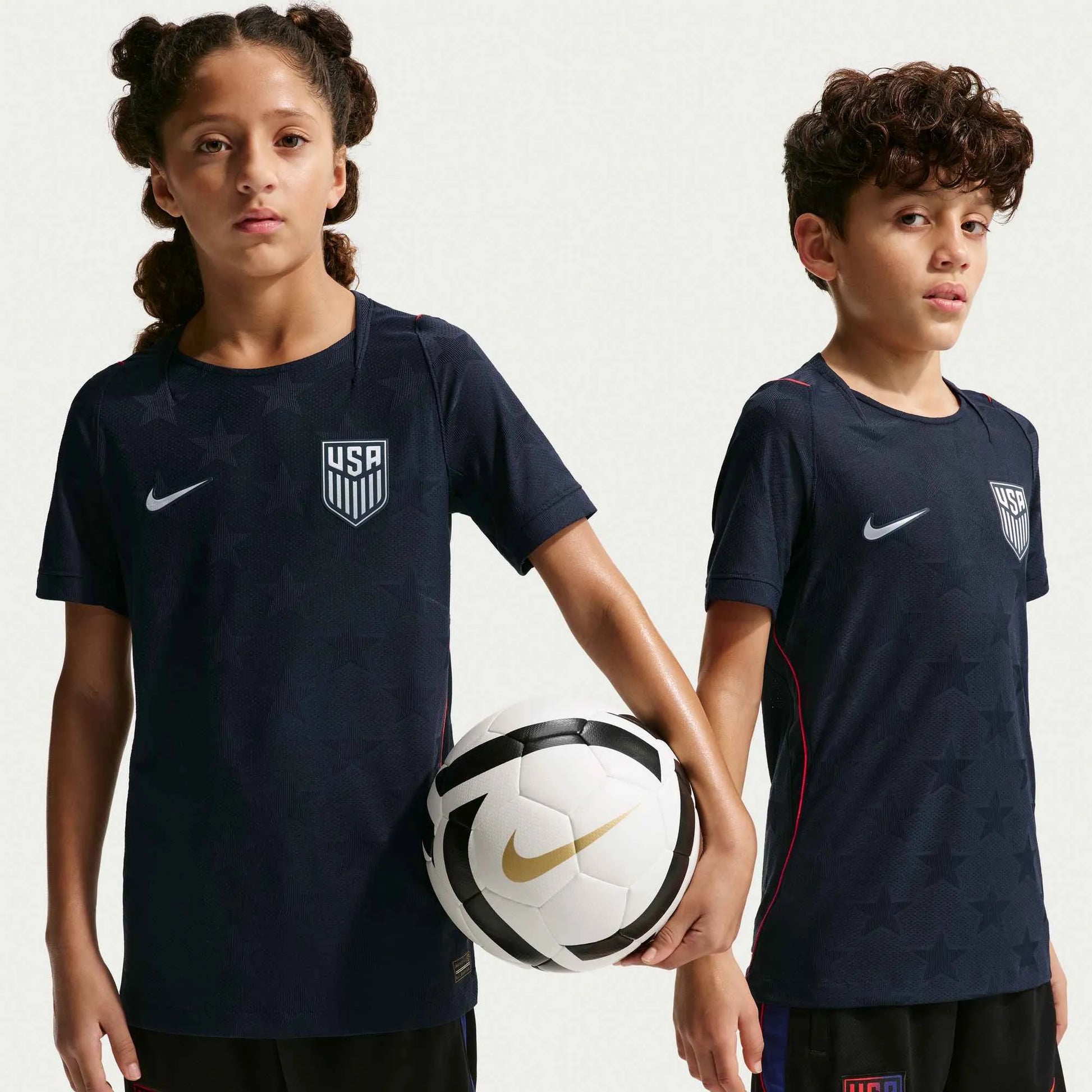 Nike 2026-27 USMNT Youth Authentic Away Soccer Jersey Dark Obsidian/Pure Platinum