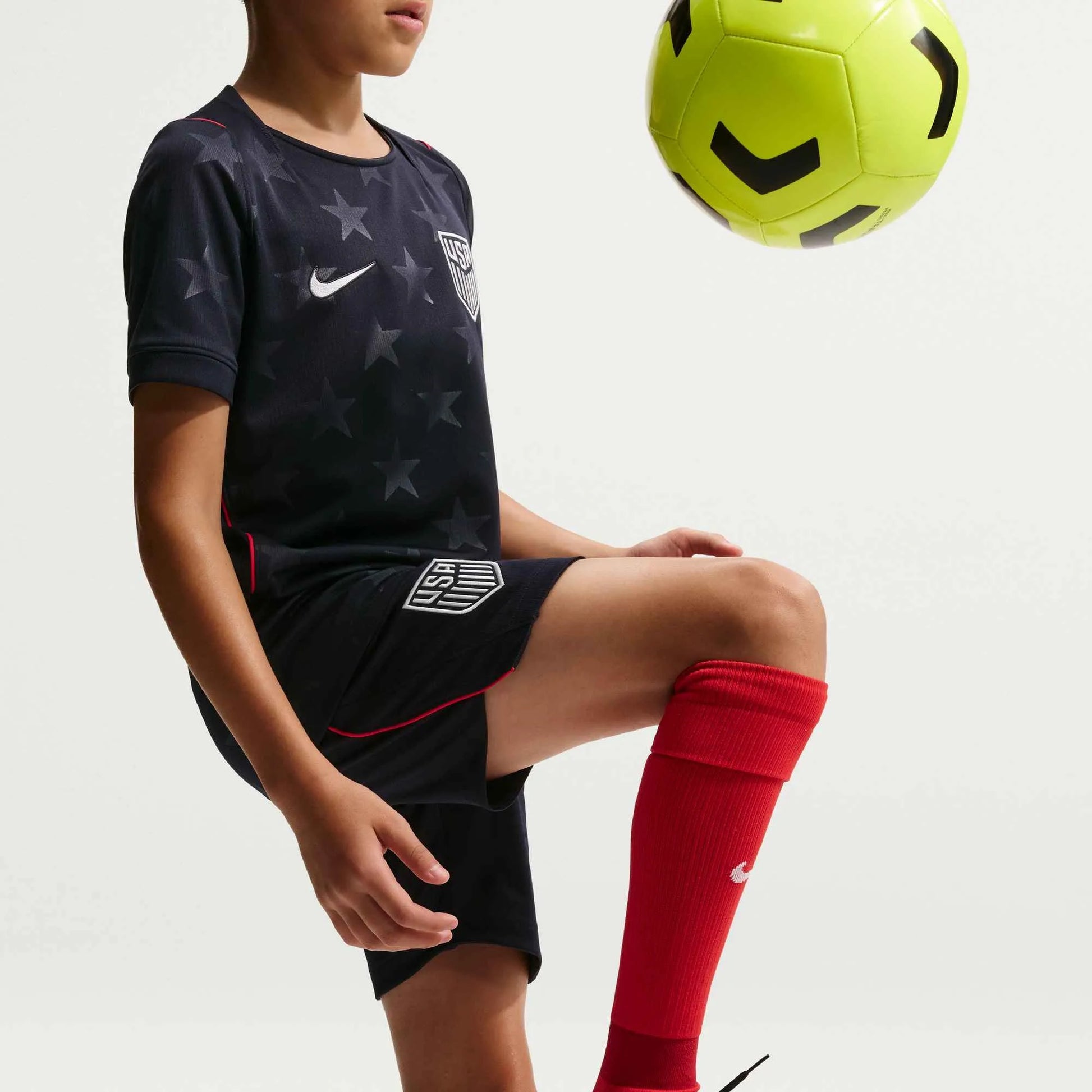 Nike 2026-27 USMNT Youth Stadium Away Shorts Dark Obsidian/Pure Platinum