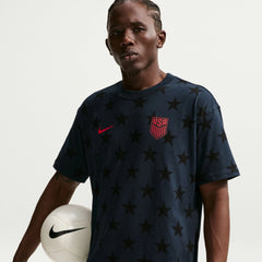 Nike 2026-27 USMNT Men's All Over Print Tee Dark Obsidian