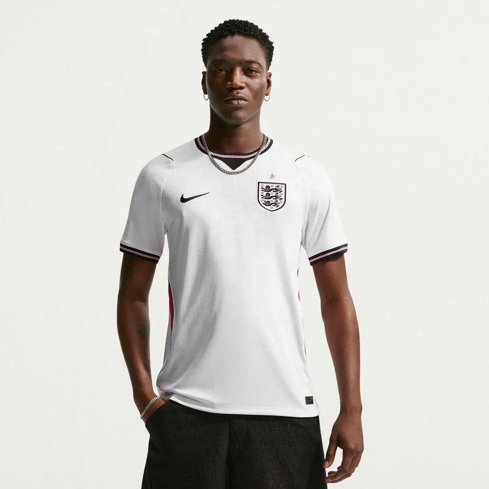 Nike 2026-27 England Men's Stadium Home Soccer Jersey White/Speed Red/Obsidian/Obsidian