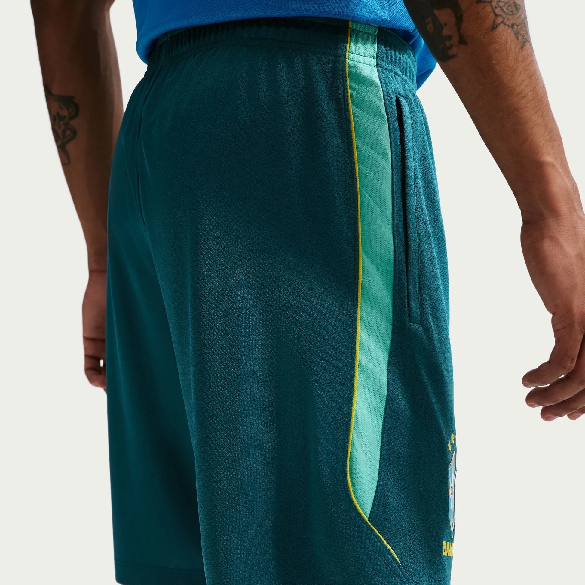 Nike 2026-27 Brazil Men's Strike KZ Shorts Geode Teal/Light Menta/Midwest Gold