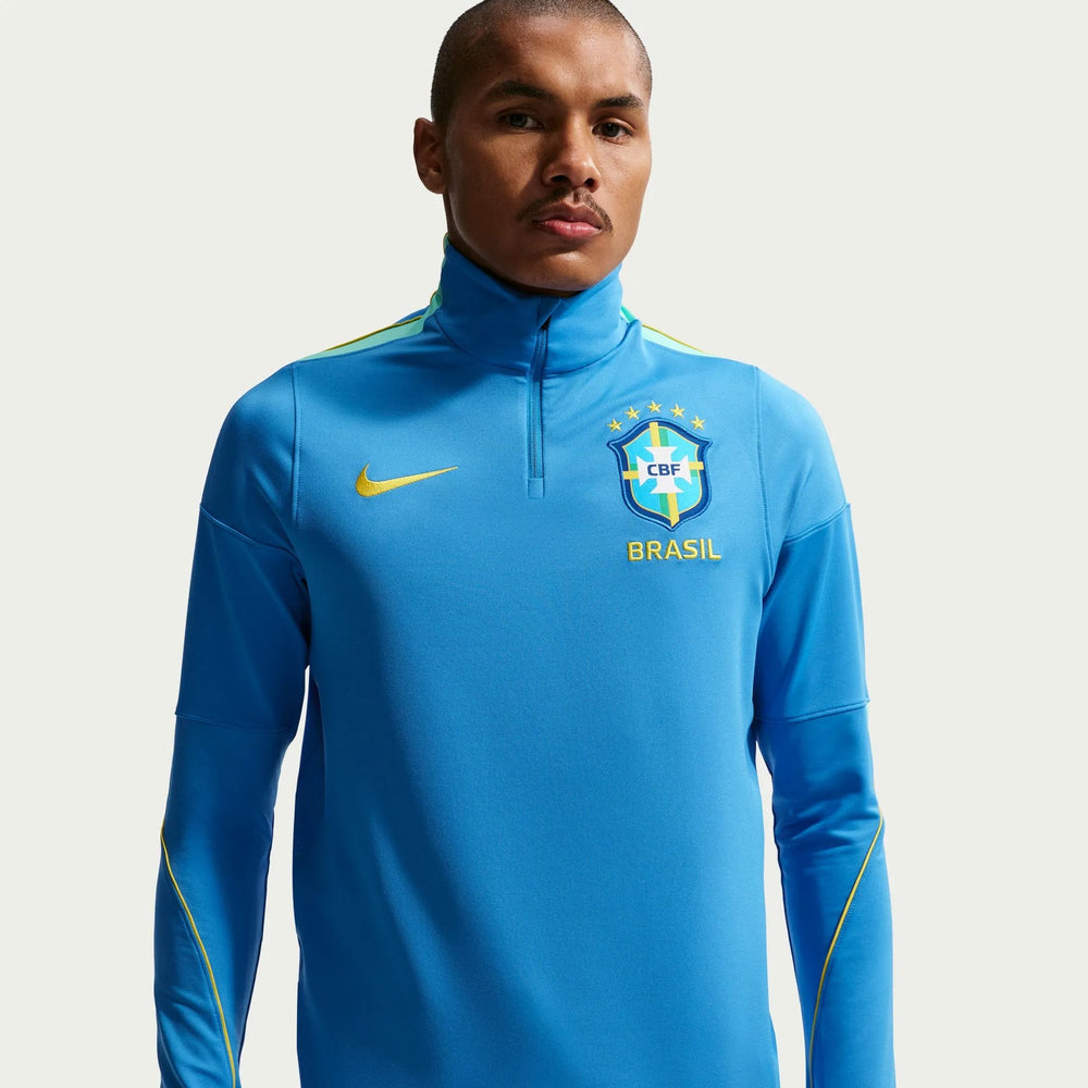 Nike 2026-27 Brazil Men's Strike Drill Top Light Photo Blue/Light Menta/Midwest Gold