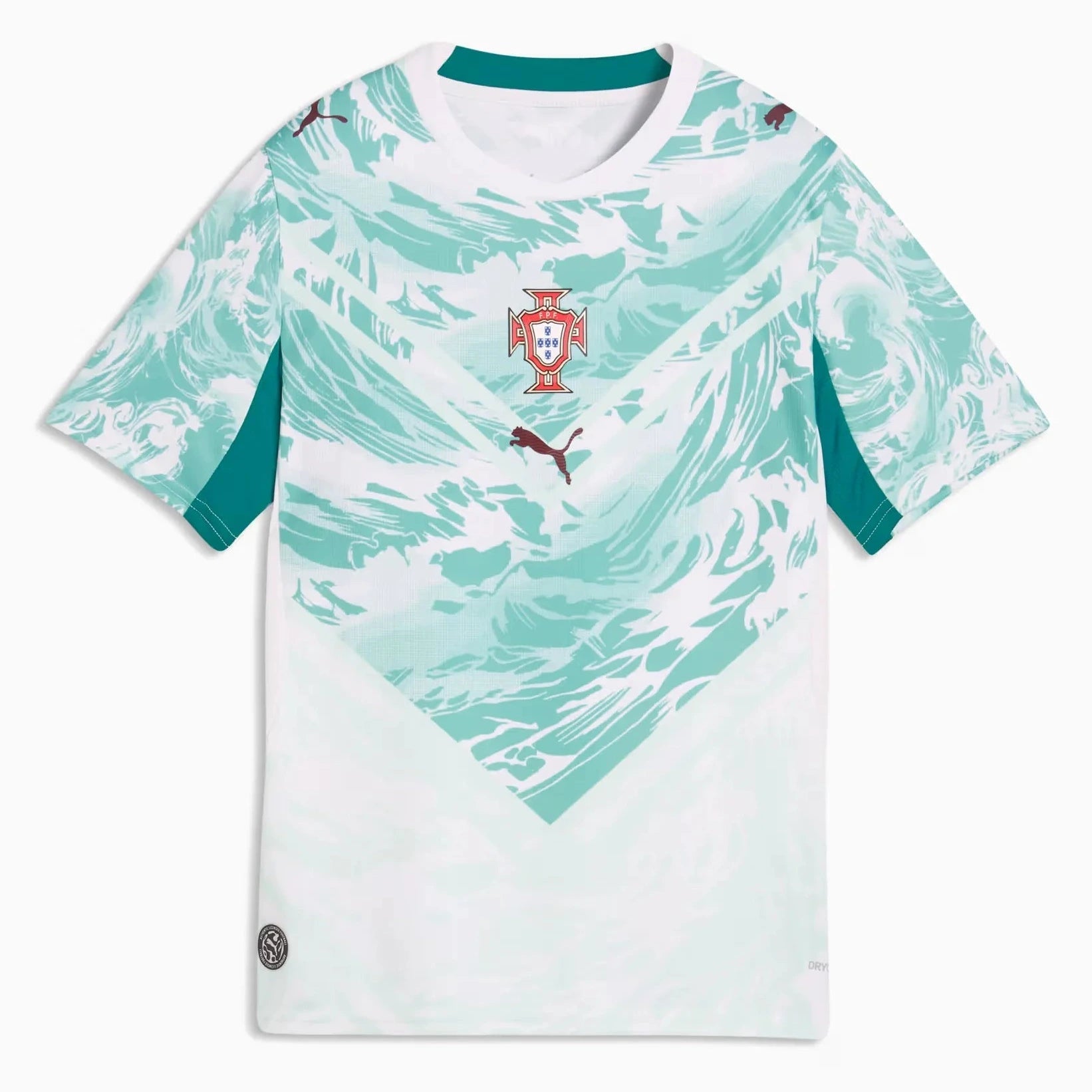 Puma 2026-27 Portugal Youth Stadium Away Soccer Jersey Puma White-Green Lagoon