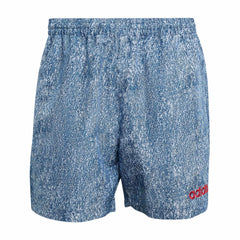 Adidas USA Men's Denim Graphic Shorts White / Dark Blue