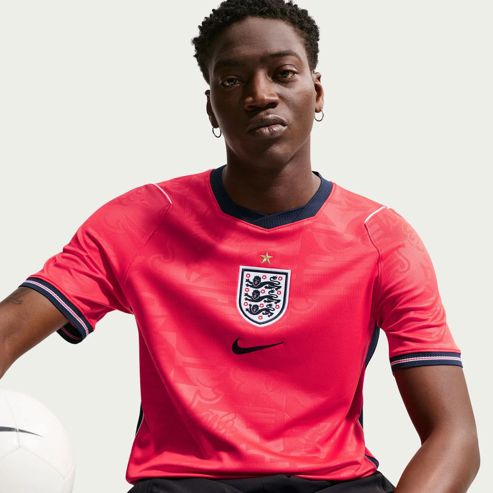Nike 2026-27 England Men's Stadium Away Soccer Jersey Speed Red/Obsidian/White/Obsidian
