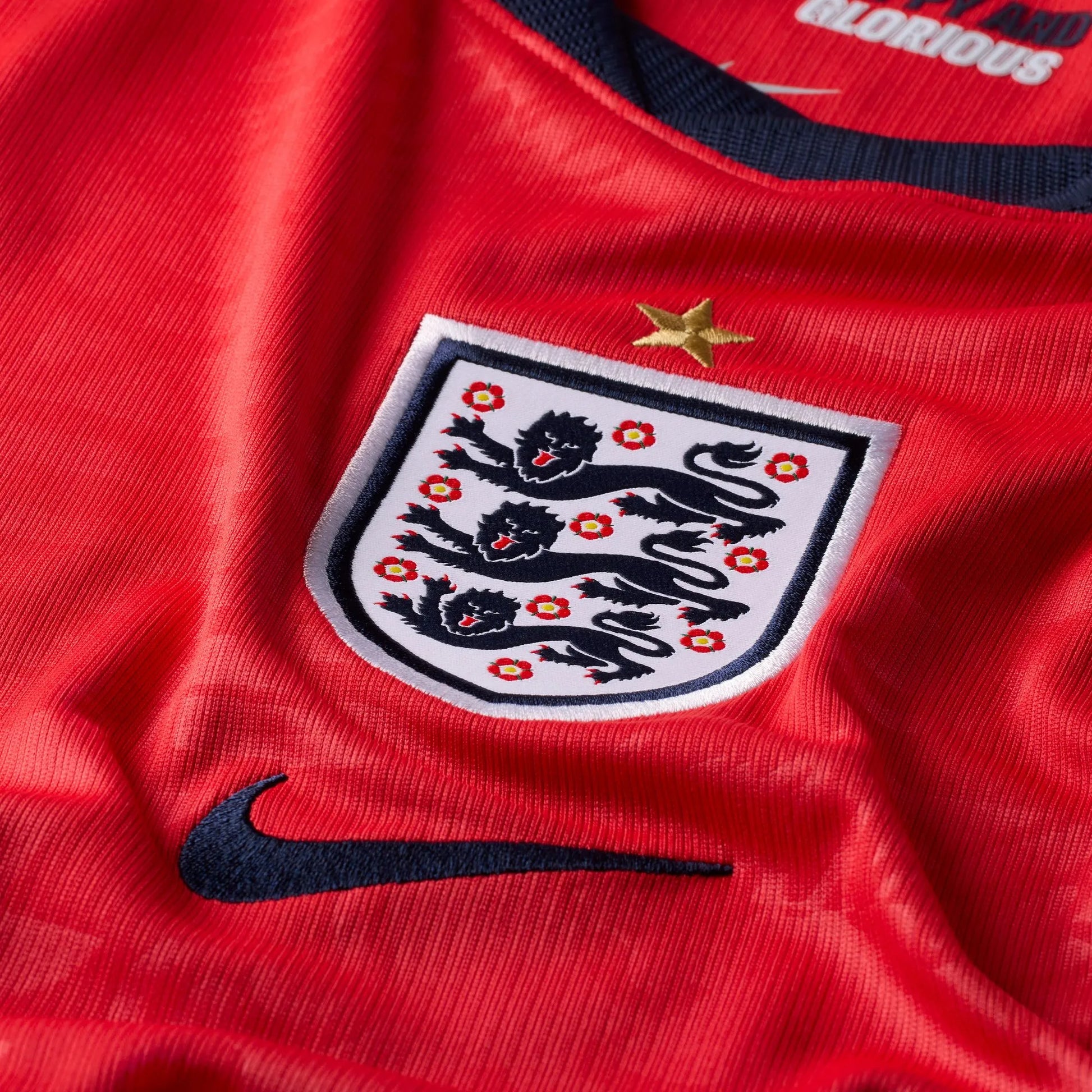 Nike 2026-27 England Men's Stadium Away Soccer Jersey Speed Red/Obsidian/White/Obsidian