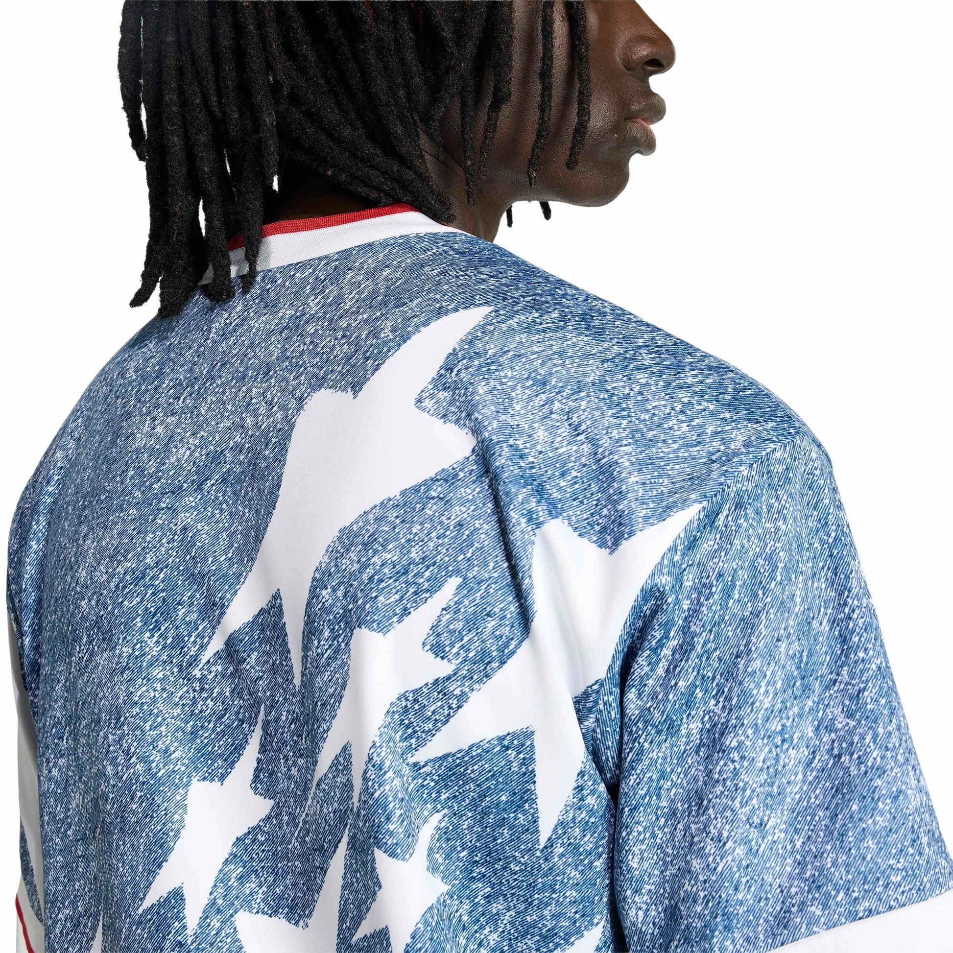Adidas USA Men's Denim Graphic Jersey White / Dark Blue
