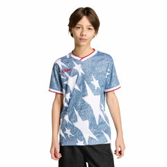 Adidas USA Youth Denim Graphic Jersey White / Dark Blue