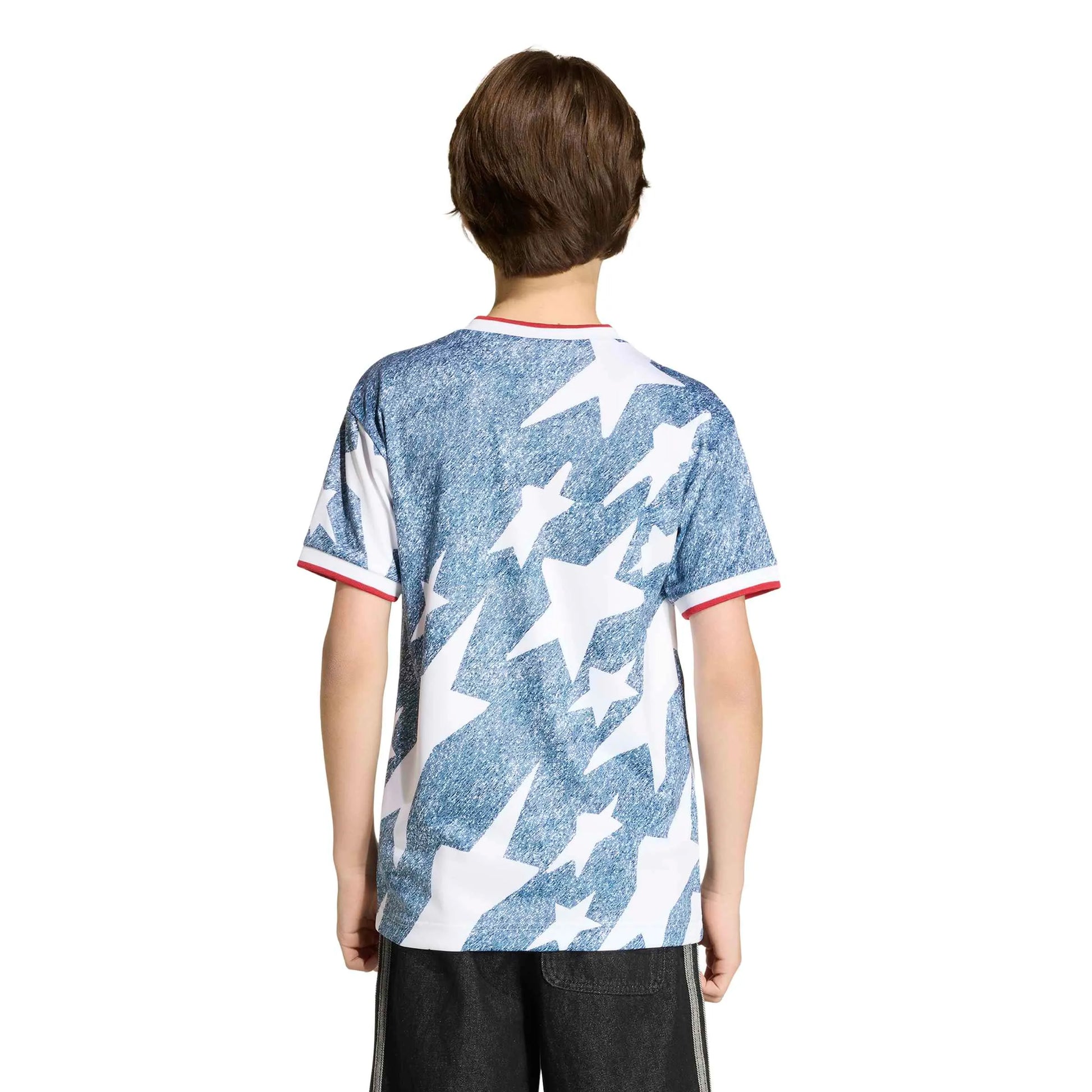 Adidas USA Youth Denim Graphic Jersey White / Dark Blue