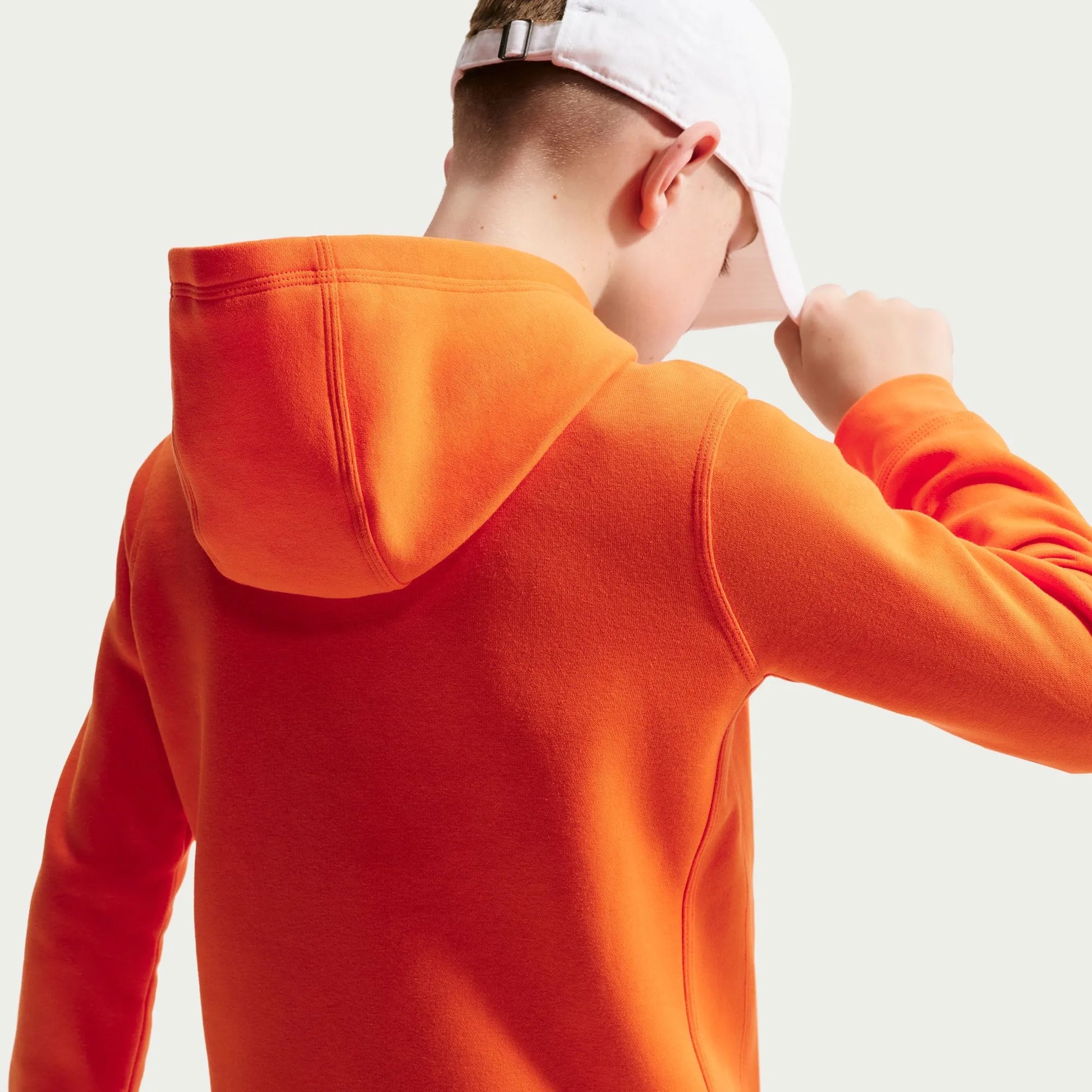Nike 2026-27 Netherlands Youth Club Pullover Hoodie Safety Orange/Black