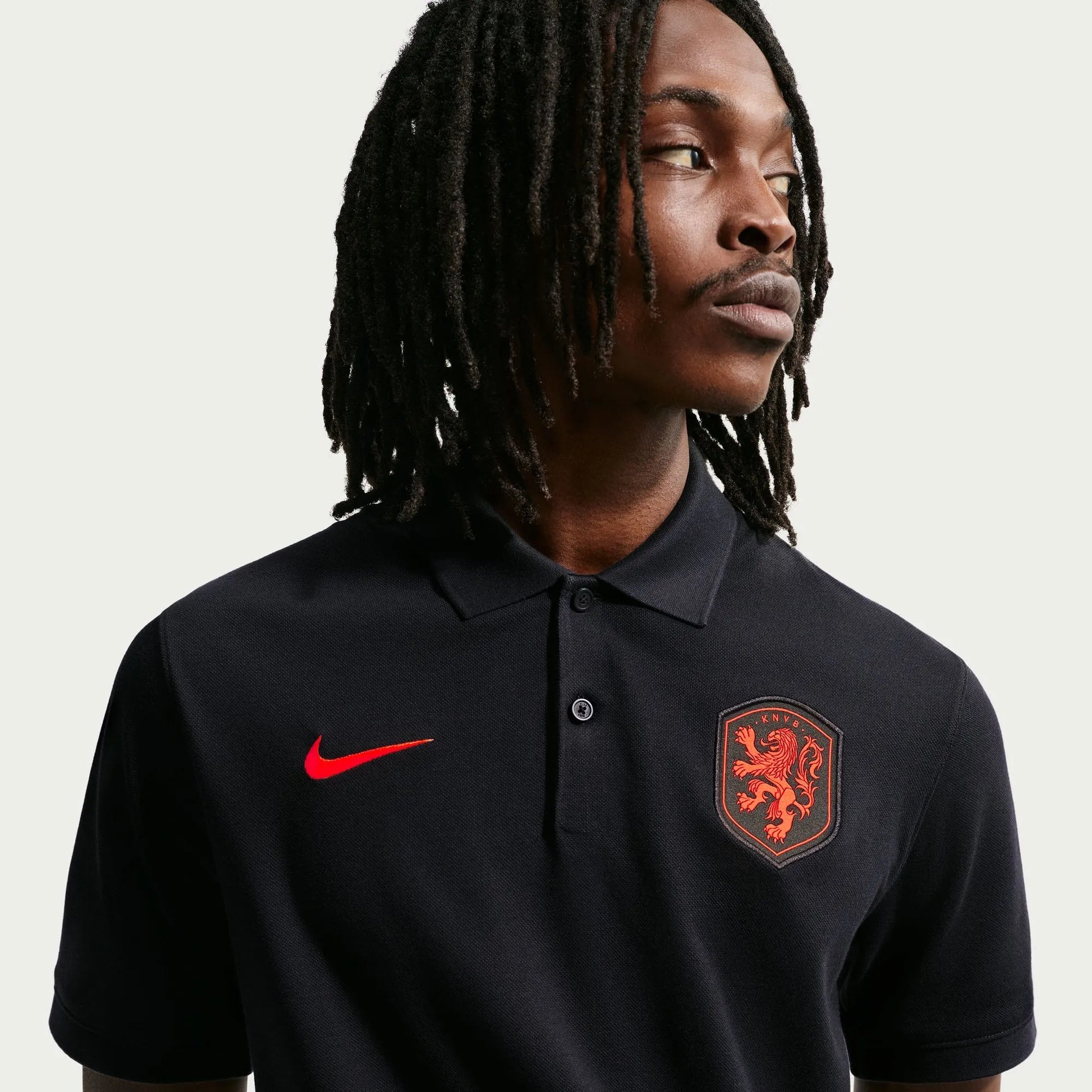Nike 2026-27 Netherlands Men's The Polo 2.0 Black/Hyper Crimson