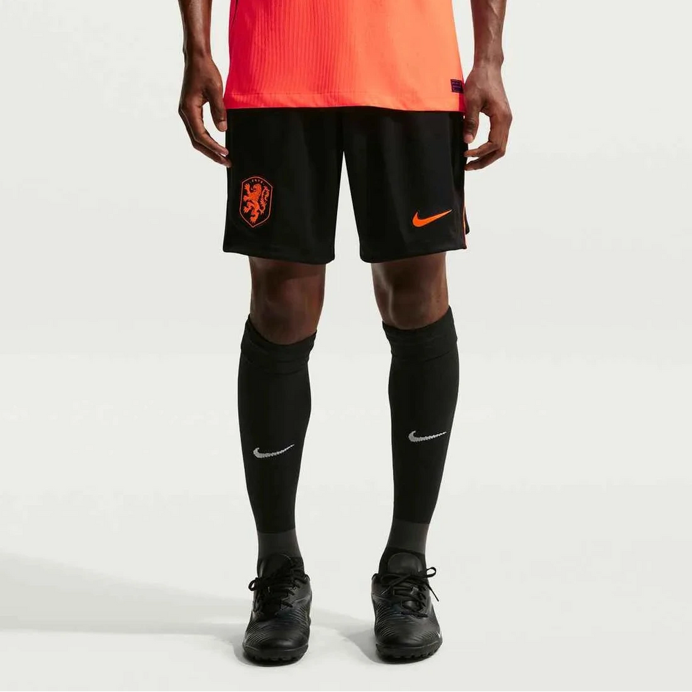 Nike 2026-27 Netherlands Men's Stadium Home Shorts Black/Hyper Crimson