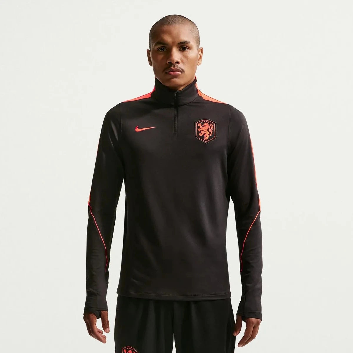 Nike 2026-27 Netherlands Men's Strike Drill Top Black/Hyper Crimson/Hyper Crimson