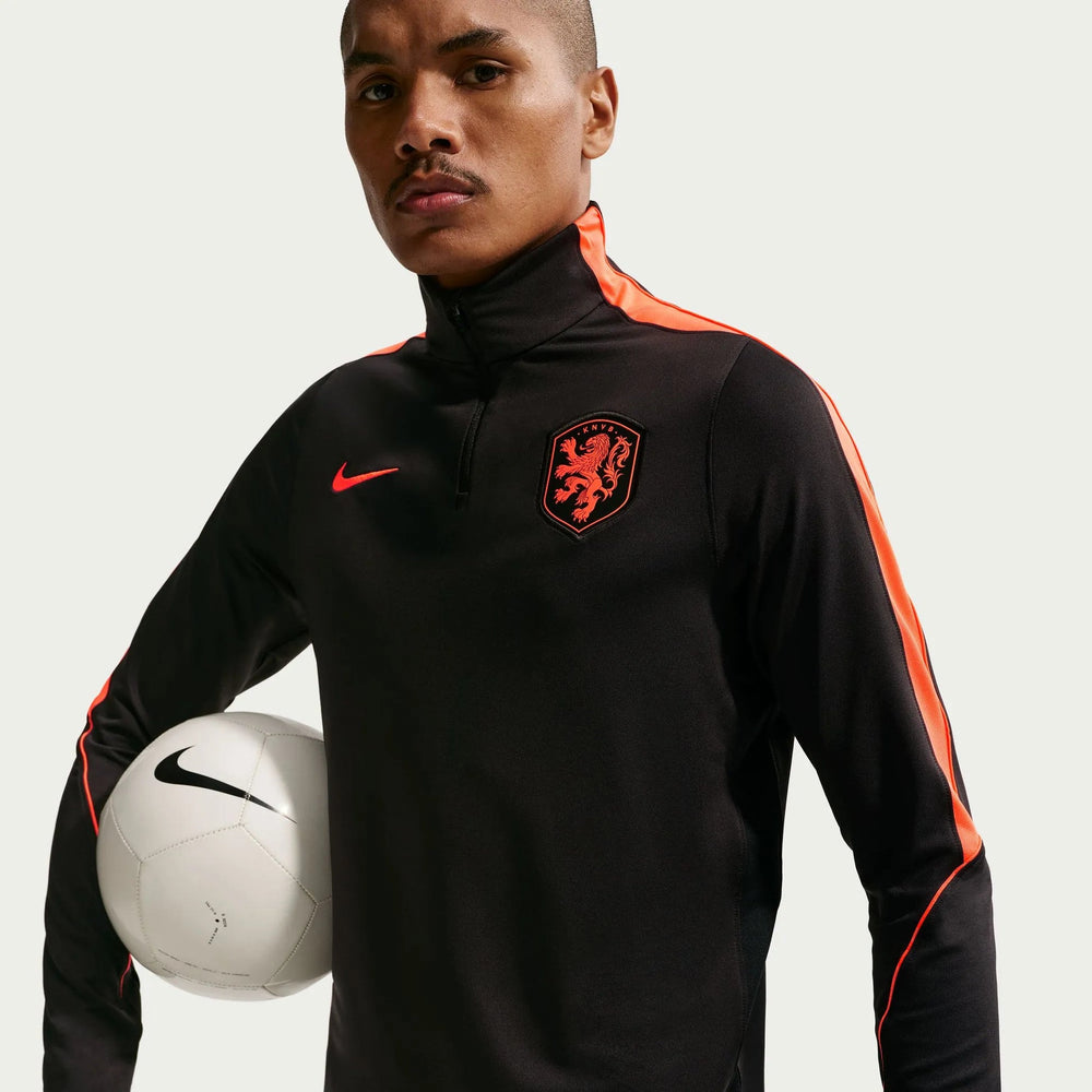 Nike 2026-27 Netherlands Men's Strike Drill Top Black/Hyper Crimson/Hyper Crimson