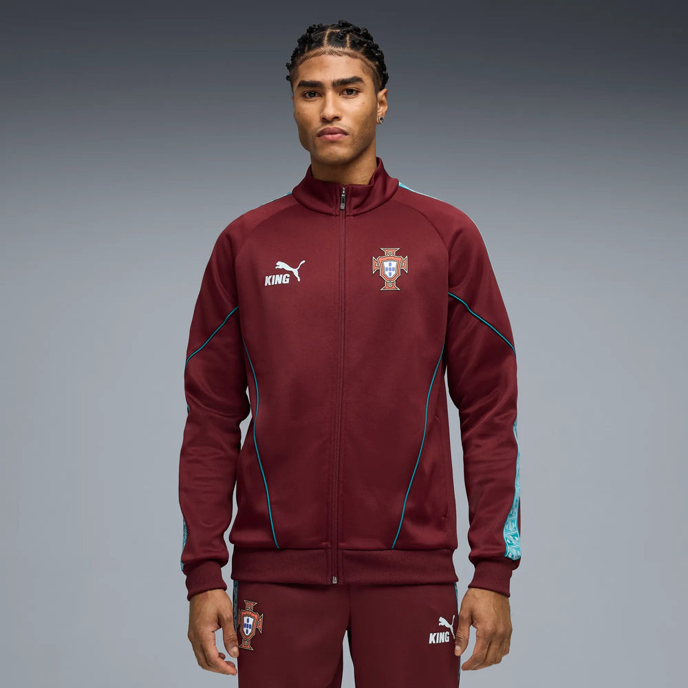 Puma 2026-27 Portugal Men's KING Anthem Jacket Ruby Shimmer-Sea Glass