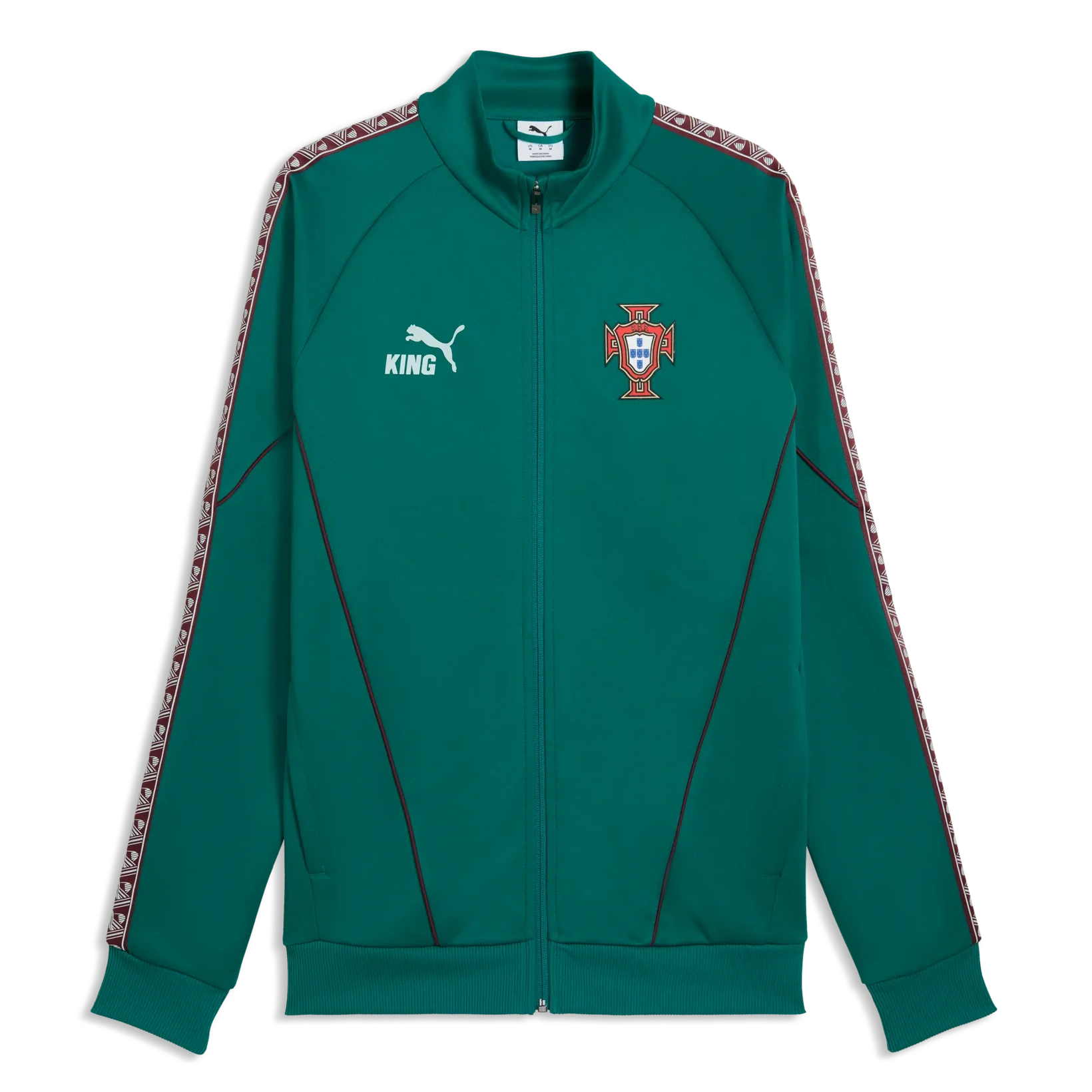 Puma 2026-27 Portugal Men's KING Anthem Jacket Green Lagoon-Ruby Shimmer