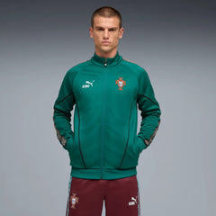 Puma 2026-27 Portugal Men's KING Anthem Jacket Green Lagoon-Ruby Shimmer