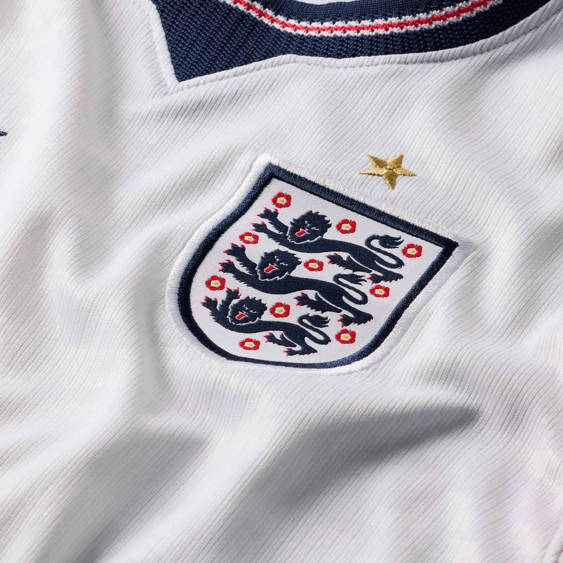 Nike 2026-27 England Youth Stadium Home Soccer Jersey White/Speed Red/Obsidian/Obsidian