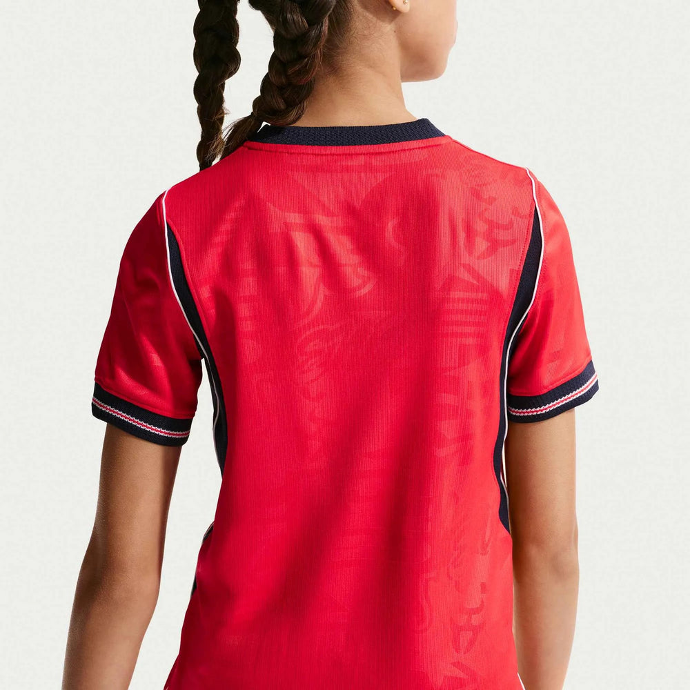 Nike 2026-27 England Youth Stadium Away Soccer Jersey Speed Red/Obsidian/White/Obsidian