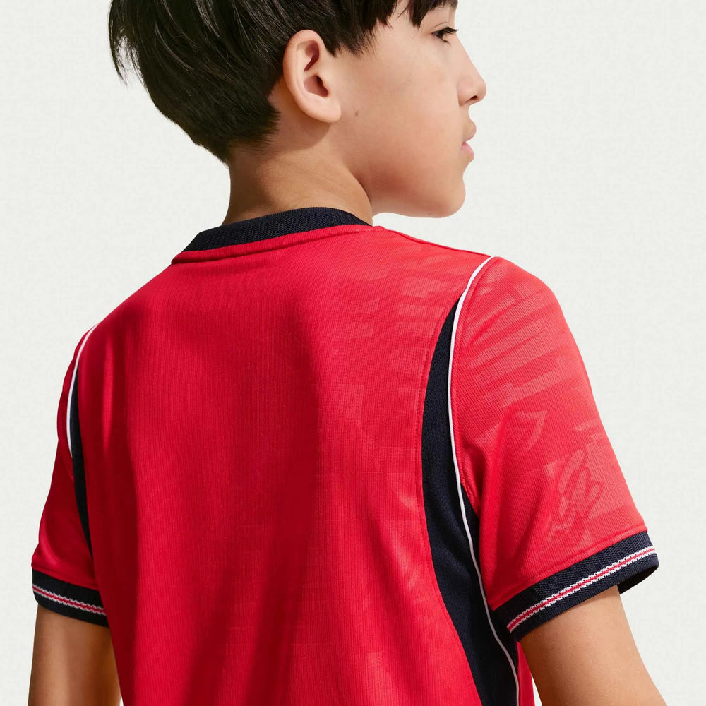 Nike 2026-27 England Youth Stadium Away Soccer Jersey Speed Red/Obsidian/White/Obsidian