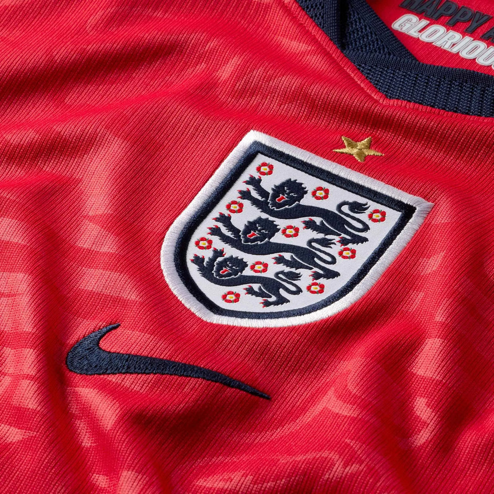 Nike 2026-27 England Youth Stadium Away Soccer Jersey Speed Red/Obsidian/White/Obsidian