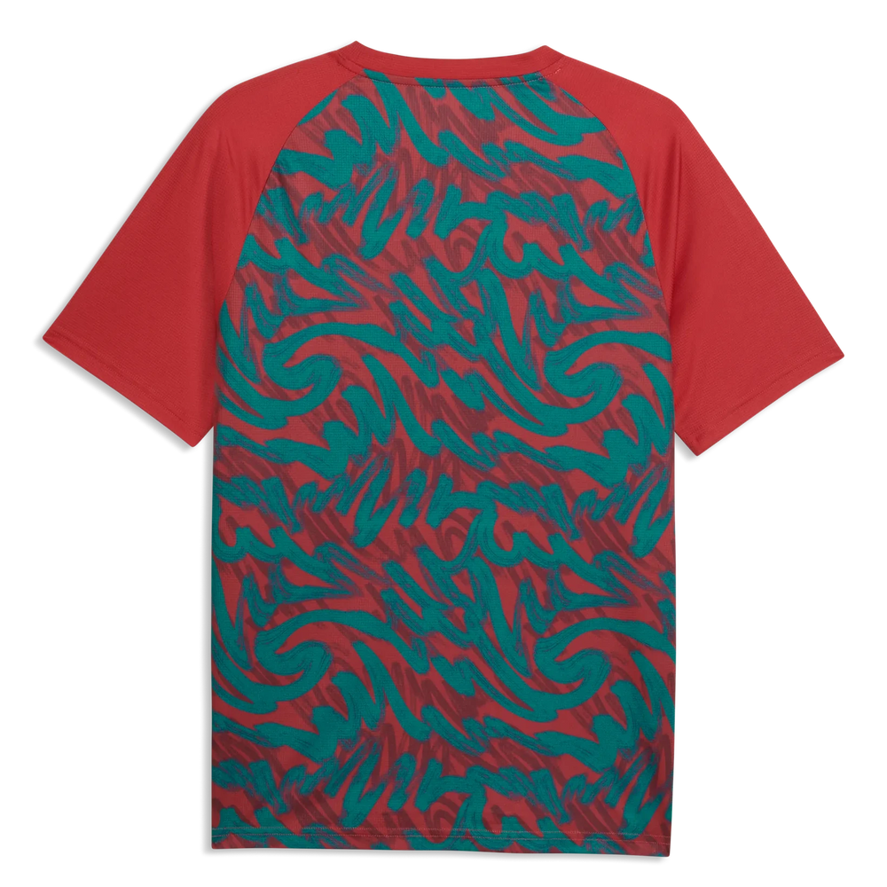 Puma 2026-27 Portugal Men's Pre-Match Soccer Jersey Club Red-Green Lagoon