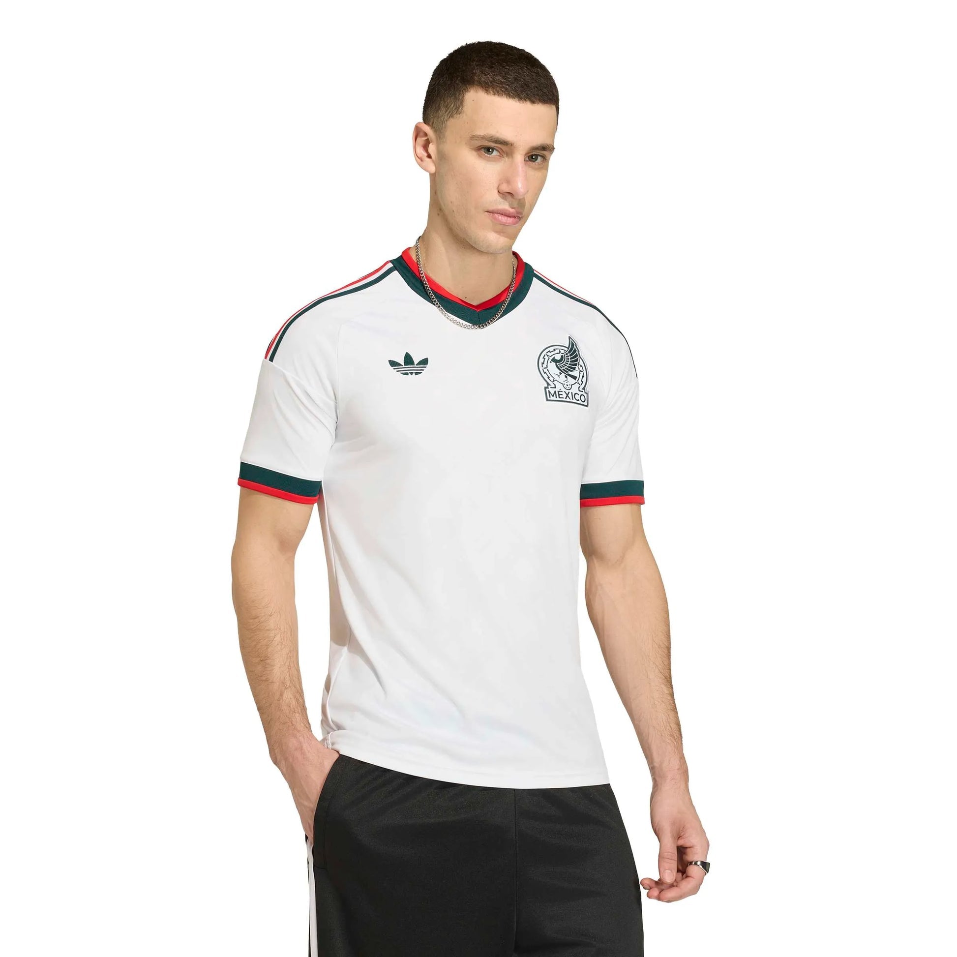 Adidas 2026 Mexico Men's Stadium Away Soccer Jersey White
